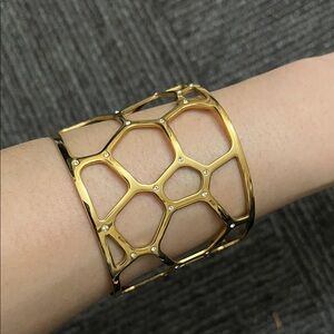 Gold Geometric Cuff Bracelet
